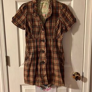 Flying tomato short sleeve button front top (3)